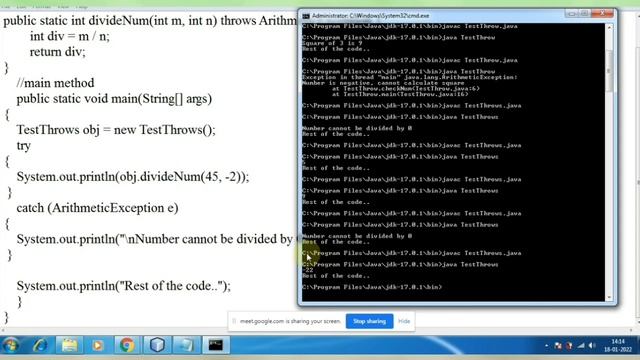 Online BCA Class| #Exception_Handling in Java|Using Throw,Throws & Finally Keywords|@VidhuMishra смотреть онлайн