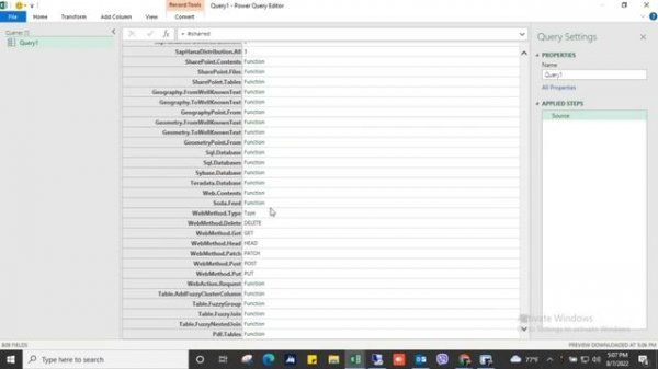 How to get all power query functions in 1 click #query