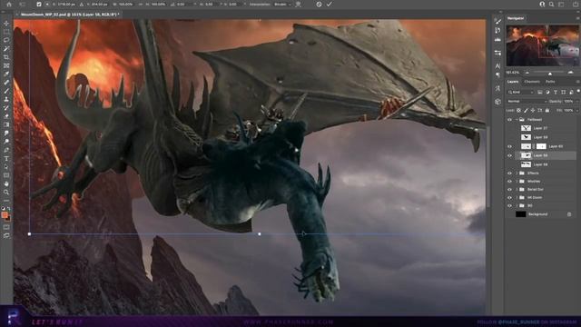 Create MOUNT DOOM in PHOTOSHOP | Photo Manipulation смотреть онлайн