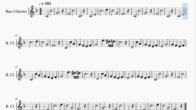 Bass Clarinet Sheet Music: How to play Undertale Main Theme by Toby Fox смотреть онлайн