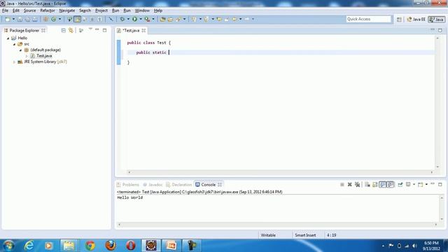 Hello World Java Program in Eclipse смотреть онлайн