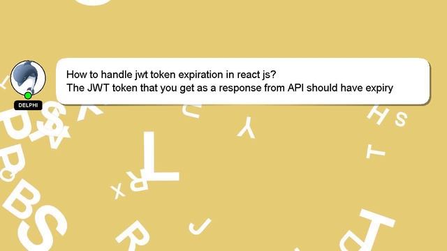 How to handle jwt token expiration in react js? смотреть онлайн