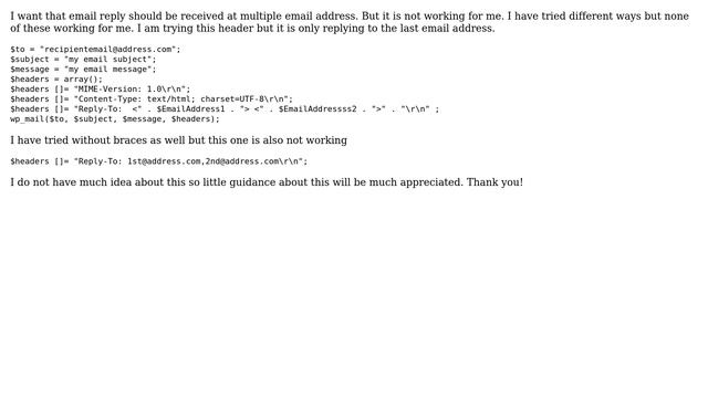 Wordpress: Email reply to multiple email addresses not working (2 Solutions!!) смотреть онлайн