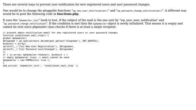Wordpress: Disable new user notification to admin email (3 Solutions!!) смотреть онлайн