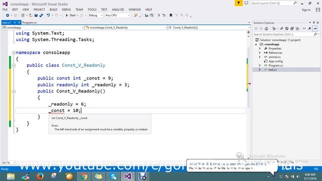 What is the difference between const and readonly смотреть онлайн