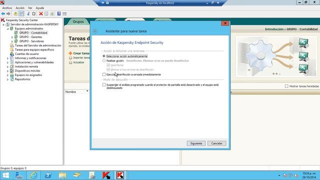 Kaspersky Security Center - Crear tarea programada de analisis de antivirus смотреть онлайн