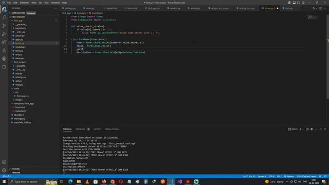 Django | MALAYALAM TUTORIAL | 17 - DJANGO FORMS VALIDATION | Python Web Framework смотреть онлайн