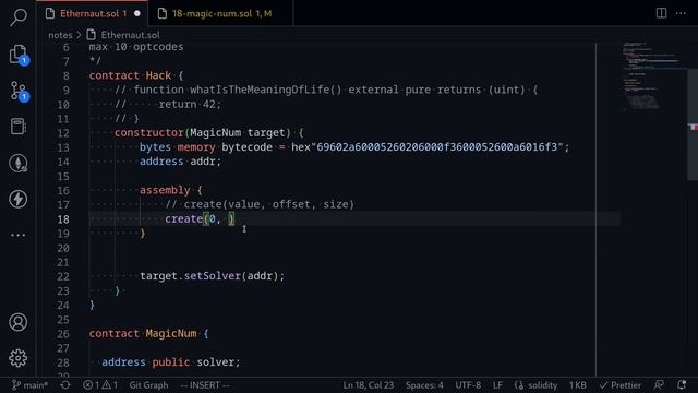 Ethernaut 18 - MagicNumber смотреть онлайн