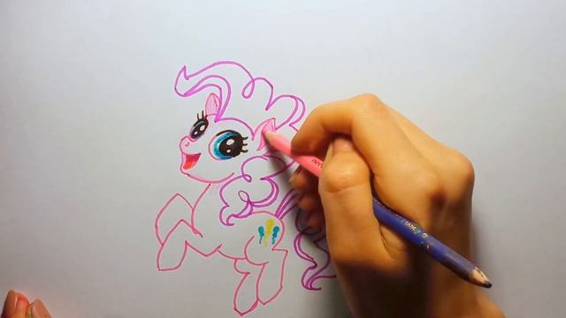 Pinkie Pie Drawing! Рисуем Пинки Пай пони фломастерами!
