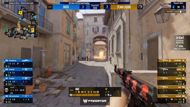 BOSS vs. Liquid - Map 1 [Inferno] - IEM Dallas 2024 - CQ - NA смотреть онлайн