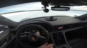 2020 PORSCHE TAYCAN TURBO S - ice track drifting [POV 4K]