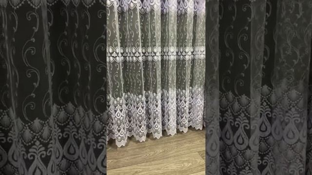 Красивая тюль с плотной вышивкой турецкого качества Цвет: белый с голубизной смотреть онлайн