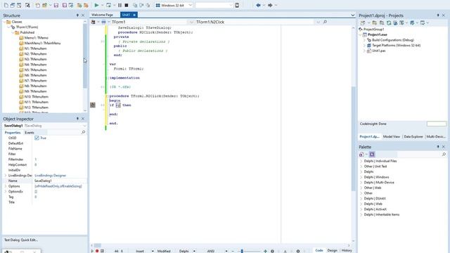 Текстовый блокнот на делфи