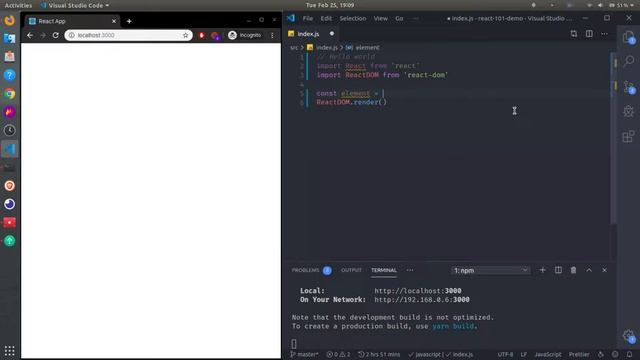 Hello world in React | React 101 in 60 minutes смотреть онлайн