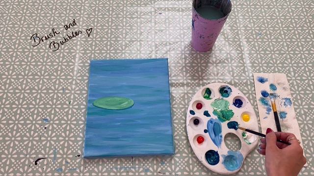How To Paint Waterlilies | Brush & Bubbles | Sip and Paint смотреть онлайн