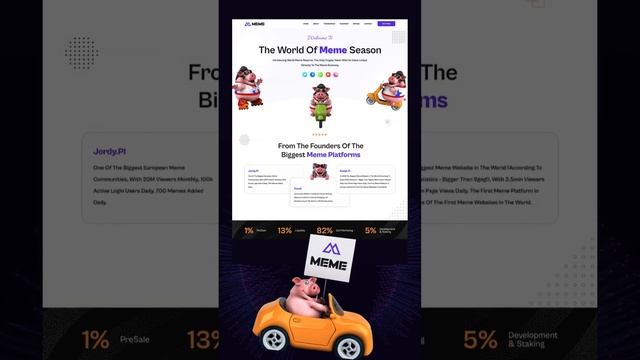 Create a meme coin | UI Design | Website Template | Figma смотреть онлайн