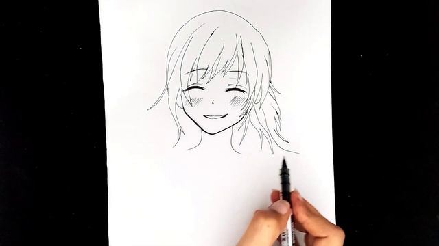 Easy Anime Girl Drawing Tutorial For Beginners || Manga Girl Drawing смотреть онлайн