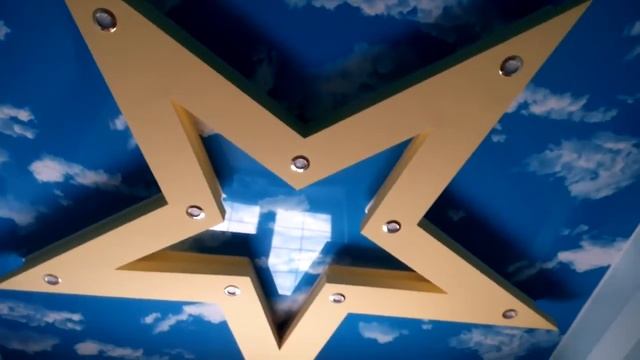 Потолок "Облака" в детской комнате. смотреть онлайн