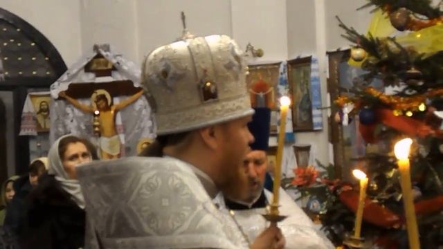Рождественская служба в Екатериновской церкви Чернигова смотреть онлайн