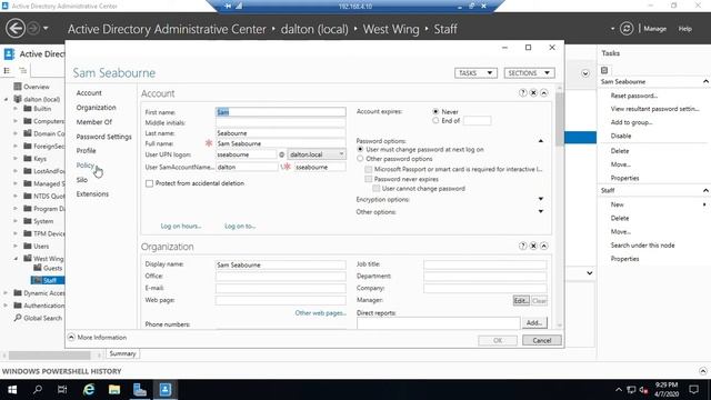 The Active Directory Administrative Center
