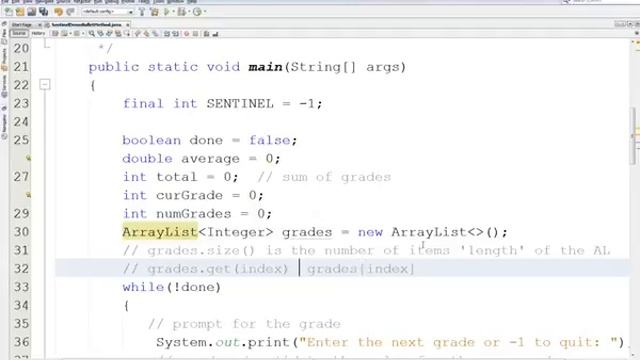 Java Sentinel Input with ArrayLists смотреть онлайн