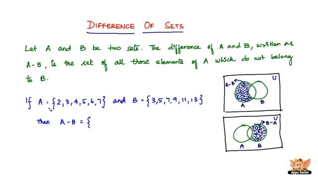 What is difference of Sets ? смотреть онлайн