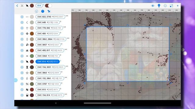 Обзор схемы SS-227 в Cross Stitch Saga (палитра ДМС) смотреть онлайн