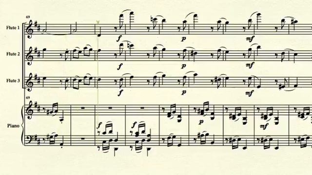'Finale' from String Quartet No. 5 - Joseph Haydn - for 3-part flute ensemble with piano смотреть онлайн