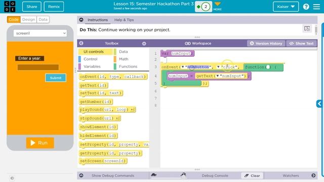 Code.org Text Input and Output Tutorial - Hackathon Project CS Principles смотреть онлайн