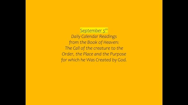 September 5th Daily Calendar Readings from the Book of Heaven смотреть онлайн