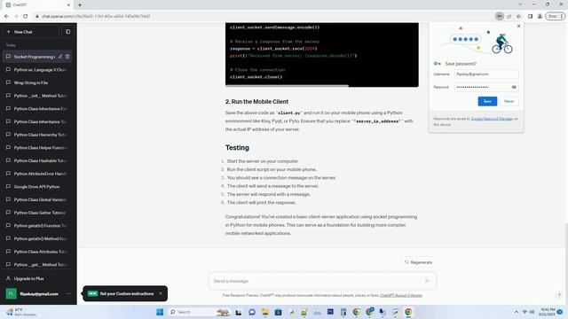 Socket programming for mobile phones in Python смотреть онлайн