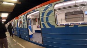 "Посадки нет" Прибытие электропоезда 81.714/717(.5) и проследование в депо без посадки. Ст Печатник