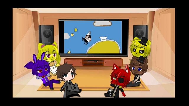 Реакция персонажей из фнаф на обзор игры "Pizza tower" смотреть онлайн