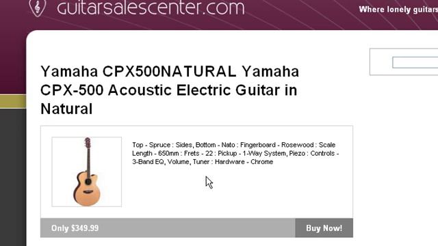 Yamaha CPX-500 NATURAL Acoustic Electric Guitar смотреть онлайн