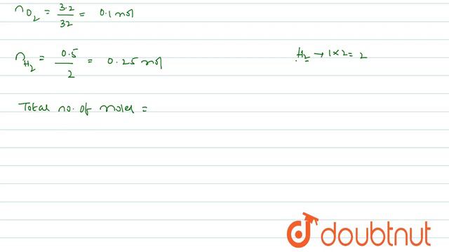 The total pressure of a gaseous mixture of `2.8 g N_(2)`, `3.2 g O_(2)`, and `0.5 g H_(2)` is `4... смотреть онлайн