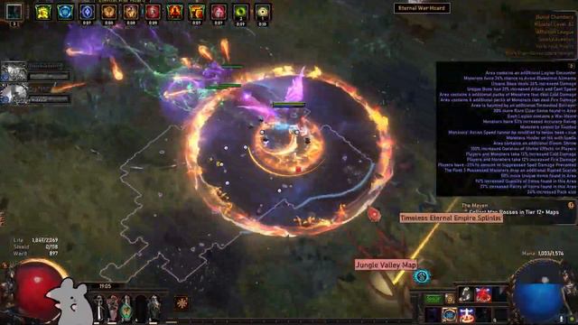 T16 Burial Chambers - Maxroll Legion Atlas Strat - 5K Wisps Run. (3.22 Ward CWDT Icespear Deadeye) смотреть онлайн