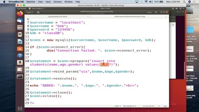 MySQL - PHP Prepared Statements смотреть онлайн