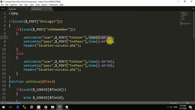 How to create login with remember me in php| Hindi смотреть онлайн