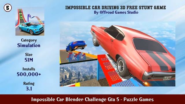 Top 10 Impossible Car Blender Challenge Gta 5 Android Games смотреть онлайн