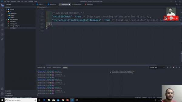16. Include and Exclude ts Files with the tsconfig.json configuration file in Typescript.