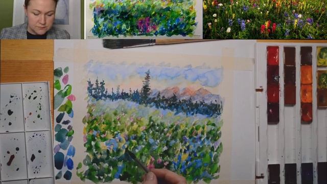 Онлайн-урок акварели Натальи Плотниковой 19.30 мск смотреть онлайн