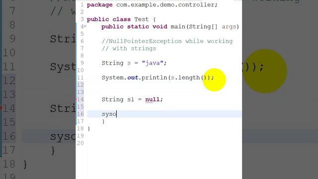 NullPointerException java while working with Strings | Exception Handling java смотреть онлайн