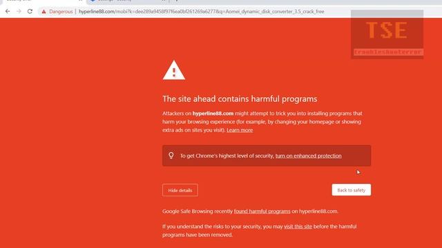 The site ahead contains harmful programs | Security Error Google chrome| Dangerous site warning смотреть онлайн