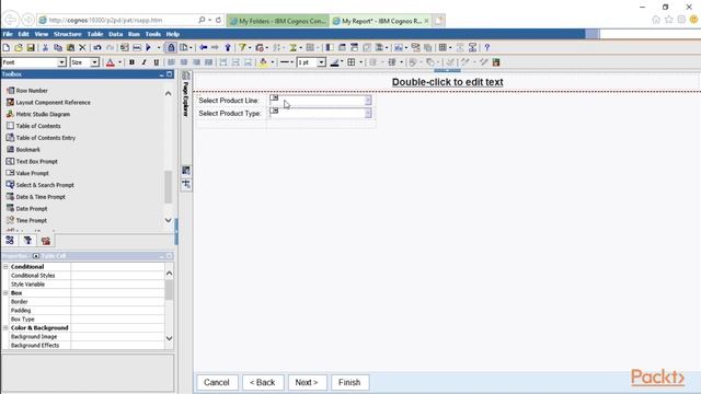 IBM Cognos Report Studio : Prompt Pages | packtpub.com смотреть онлайн