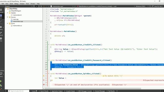 Qt QInputDialog | Get Multiple Types Of Value From The User | Qt C++ | Qt Creator | Qt Tutorial смотреть онлайн