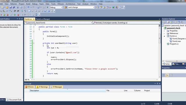 C# Password Char Validation смотреть онлайн
