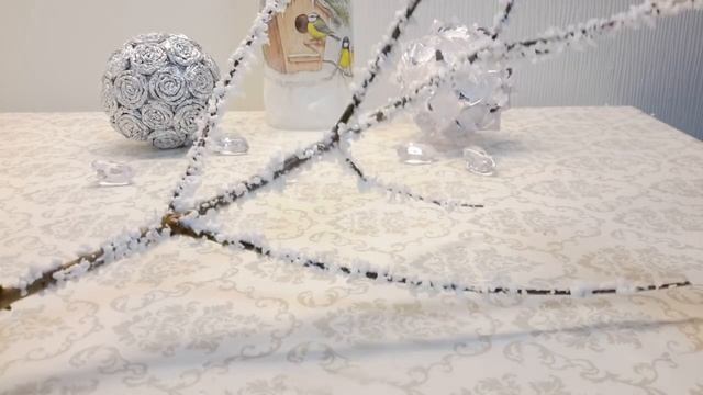 СНЕЖНЫЕ ВЕТКИ СВОИМИ РУКАМИ...SNOW BRANDS WITH YOUR HANDS. смотреть онлайн