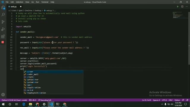 Automatic Mail Send Using Python смотреть онлайн