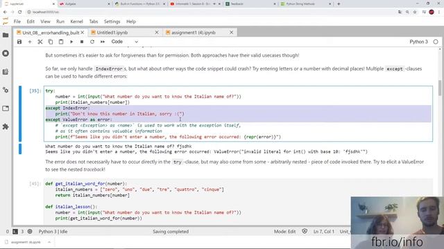 Informatik 1: Session 8 - Error handling, Built-Ins, Import, PIP смотреть онлайн