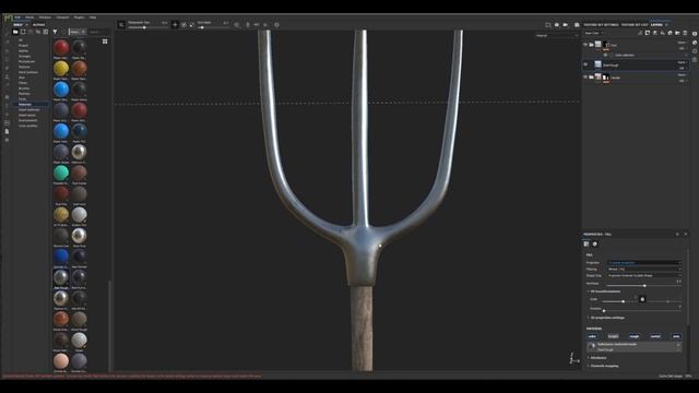 How to make Pitchfork for games with Blender, SubstancePainter and UE4 (Beginner tutorial) Part-3 смотреть онлайн